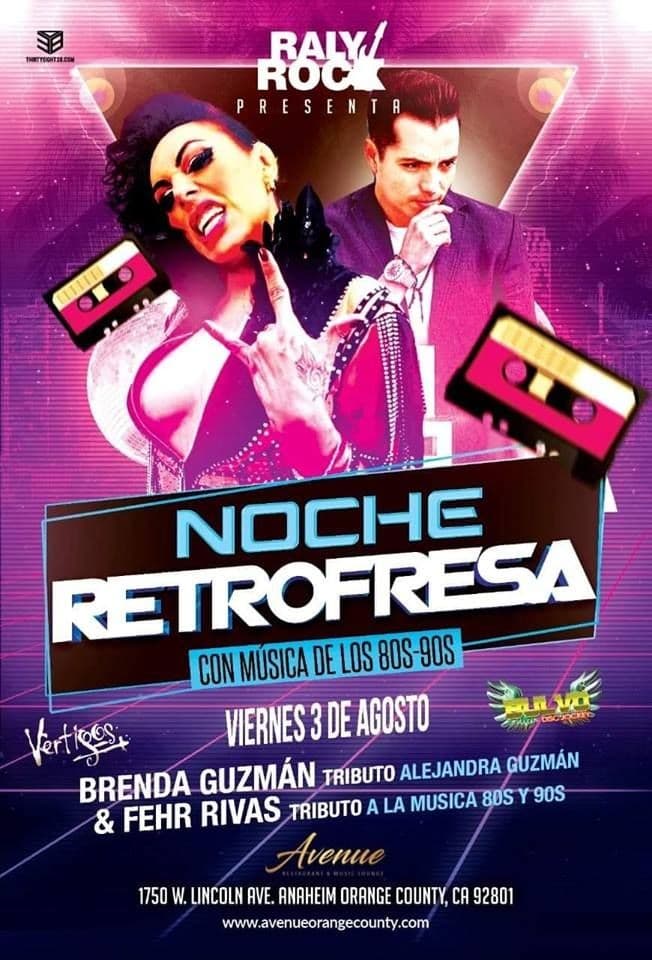 Event - Tributo a Alejandra Guazman y Musica de los 80s y 90s - Anaheim, California - 3 de agosto de 2018 | concert tickets