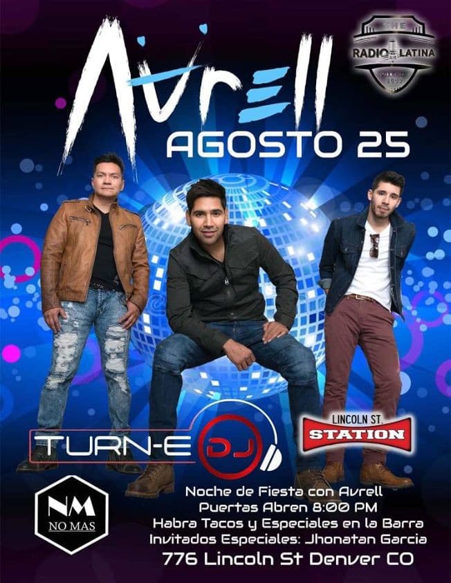 Event - AVRELL y AMIGOS - Denver, Colorado - 25 de agosto de 2018 | concert tickets
