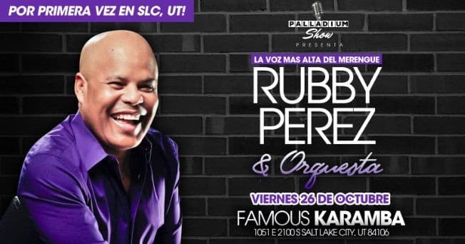 Event - Rubby Perez y Orquesta - Salt Lake City, Utah - October 26, 2018 | concert tickets