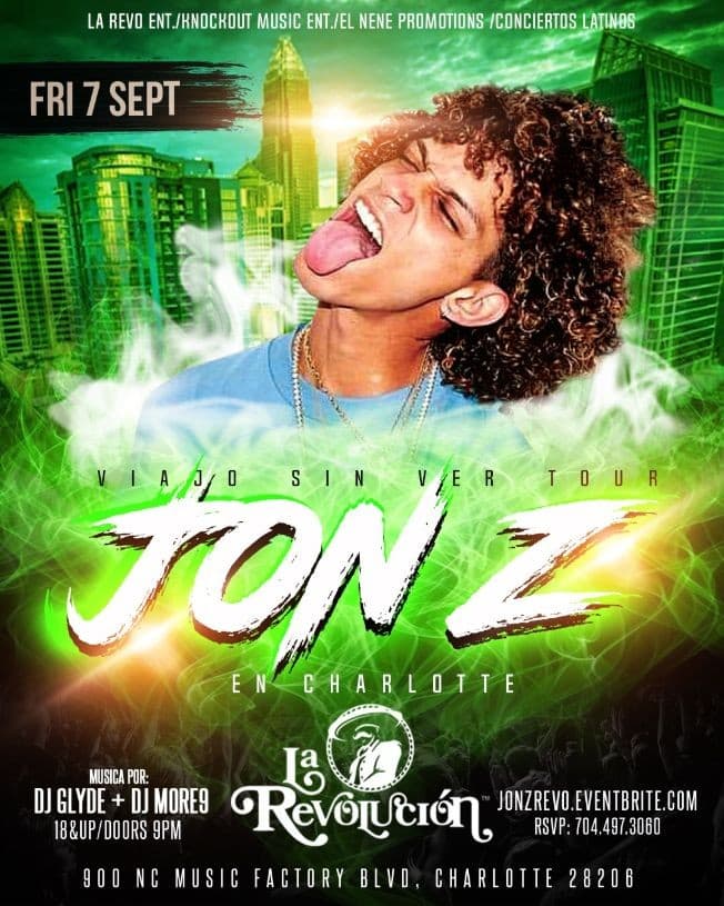 Event - Jon Z @ La Revolucion CLT - Charlotte, North Carolina - September 7, 2018 | concert tickets