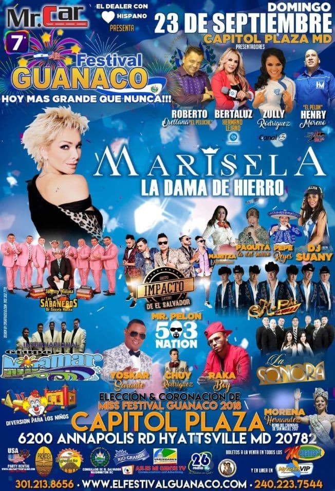 Event - Festival Guanaco 2018 en Capitol Plaza,MD en Hyattsville,MD - Landover Hills, Maryland - September 23, 2018 | concert tickets
