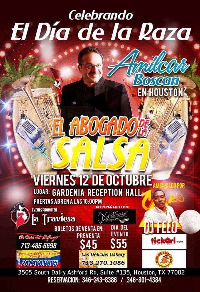 Event - Amilcar Boscan en Houston,TX - Houston, Texas - October 12, 2018 | concert tickets