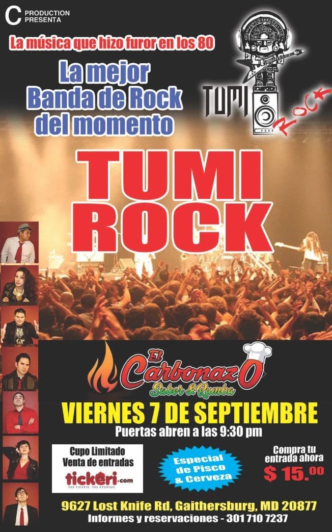 Event - Tumi Rock En Gaithersburg, MD - Montgomery Village, Maryland - September 7, 2018 | concert tickets