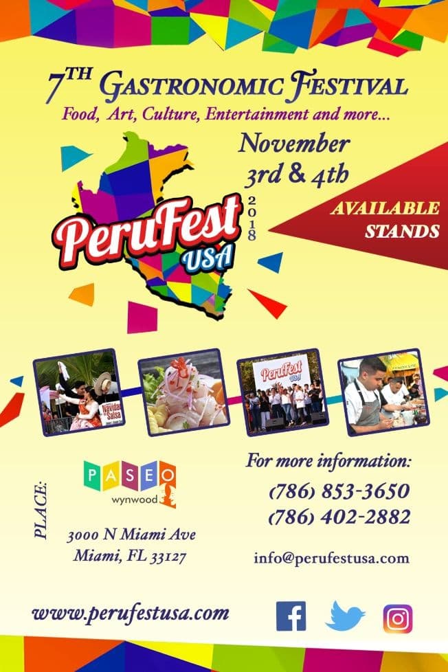 Event - Peru Fest Usa 2018 En Miami,FL-Sabado - Miami, Florida - November 3, 2018 | concert tickets