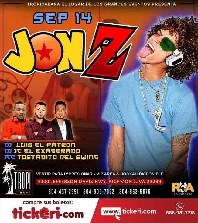Event - Jon Z En Richmond,VA-CANCELADO - Richmond, Virginia - 14 de septiembre de 2018 | concert tickets