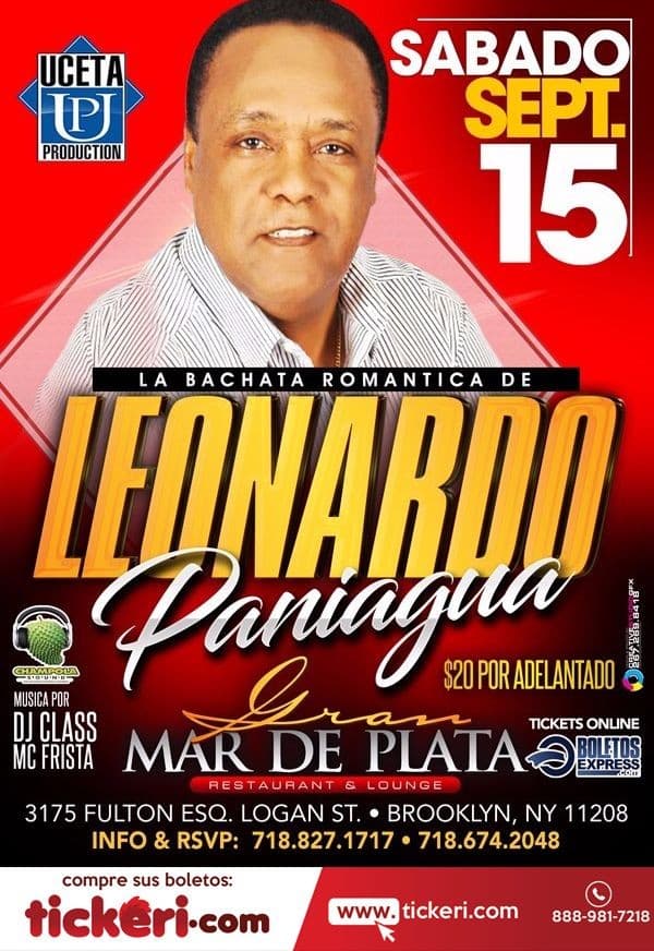 Event - Leonardo Paniagua En Brooklyn, NY - Brooklyn, New York - September 15, 2018 | concert tickets