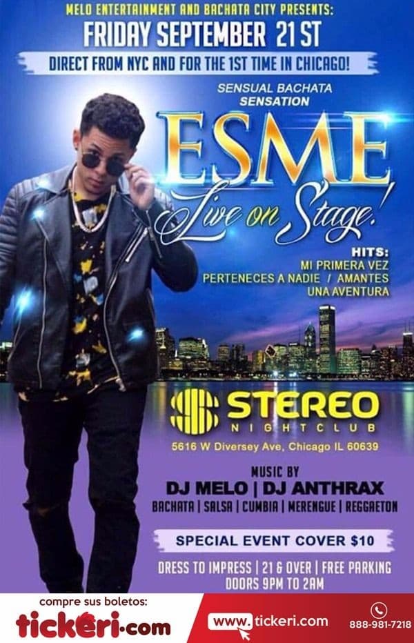 Event - Bachata Sensation "Esme" Live in Chicago,IL - Chicago, Illinois - September 21, 2018 | concert tickets