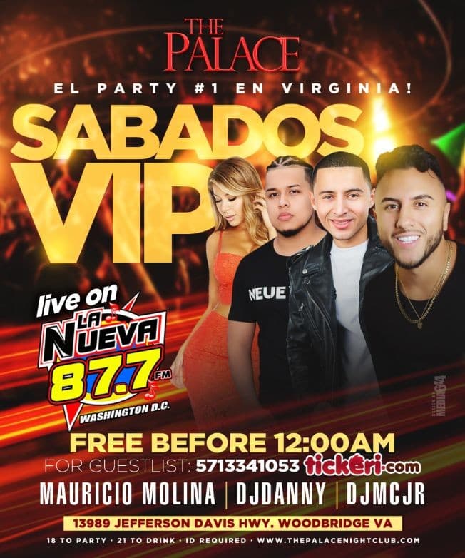 Event - SABADOS VIP LA MEJOR FIESTA DEL DMV EN WOODBRIDGE,VA - Woodbridge, Virginia - September 22, 2018 | concert tickets