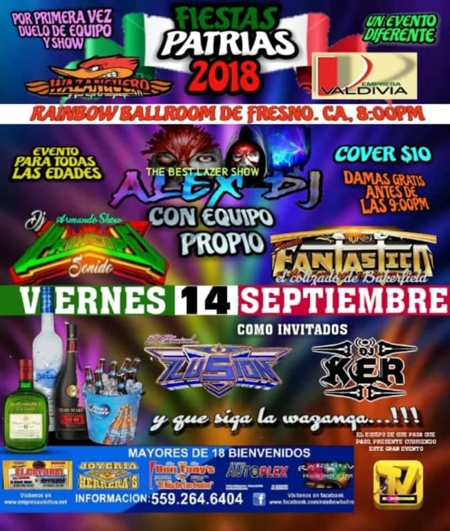 Event - Fiestas Patrias En Fresno,CA - Fresno, California - September 14, 2018 | concert tickets