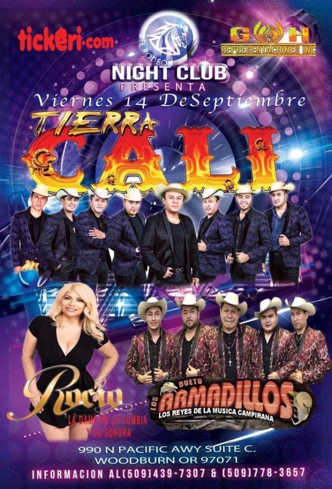 Event - Tierra Cali & Los Dueto Armadillos en Woodburn,OR - Woodburn, Oregon - September 14, 2018 | concert tickets