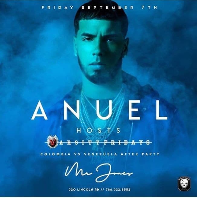 Event - Anuel Live At Mr.Jones - Miami Beach, Florida - September 7, 2018 | concert tickets