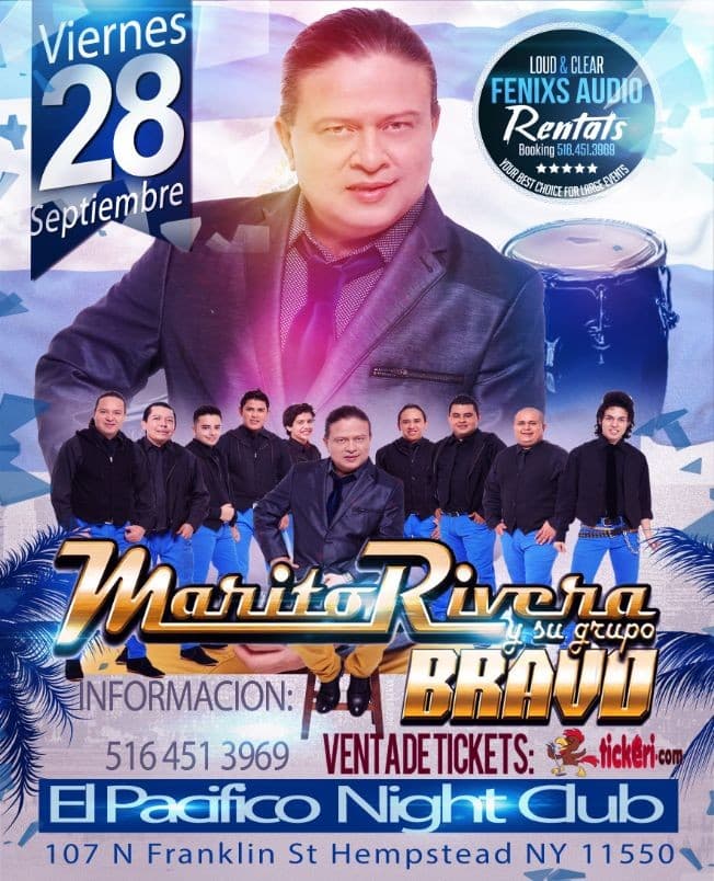 Event - Marito Rivera y Su Grupo  Bravo en New York - Hempstead, New York - September 28, 2018 | concert tickets