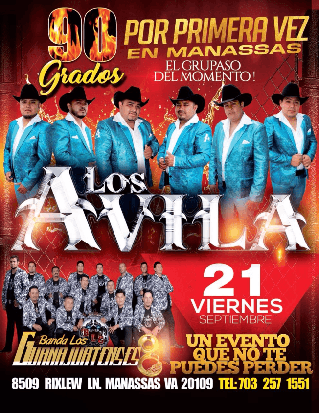 Event - Los Avilas En Manassas,VA - Manassas, Virginia - September 21, 2018 | concert tickets