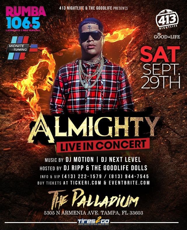 Event - Almighty Live in Tampa - Tampa, Florida - September 29, 2018 | concert tickets