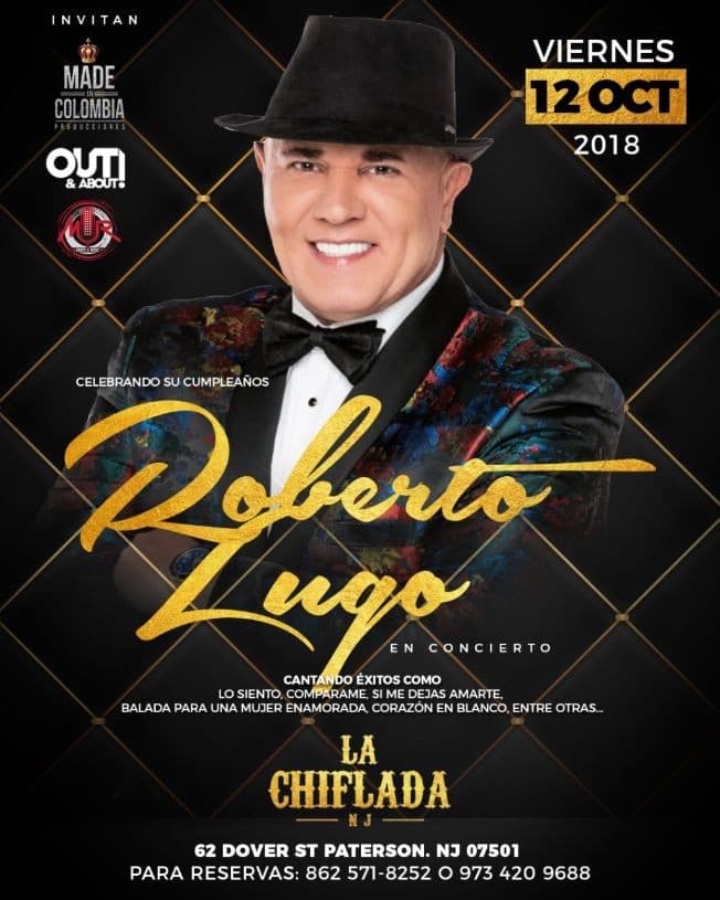 Event - ROBERTO LUGO EN VIVO! - Paterson, New Jersey - October 12, 2018 | concert tickets