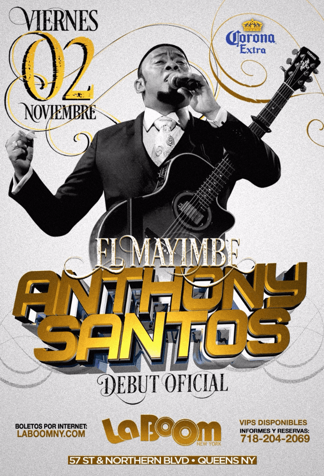 Event - El Mayimbe Anthony Santos En Queens,NY - Woodside, New York - November 2, 2018 | concert tickets