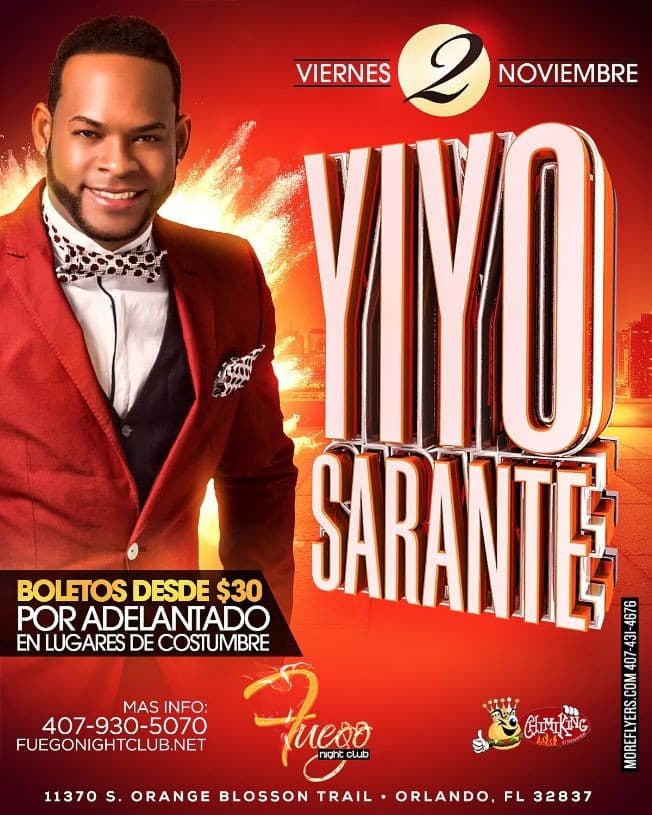 Event - Yiyo Sarante - Orlando, Florida - November 2, 2018 | concert tickets