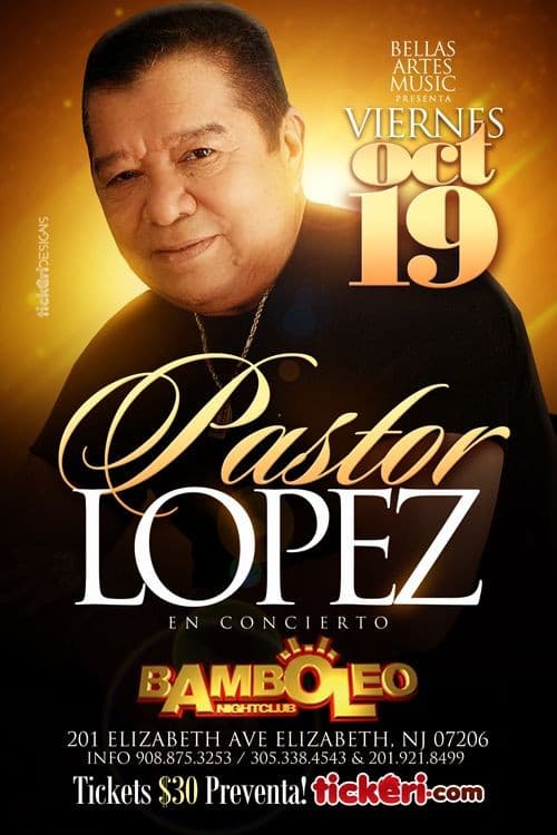 Event - Pastor Lopez En Elizabeth,NJ-CANCELADO - Elizabeth, New Jersey - October 19, 2018 | concert tickets