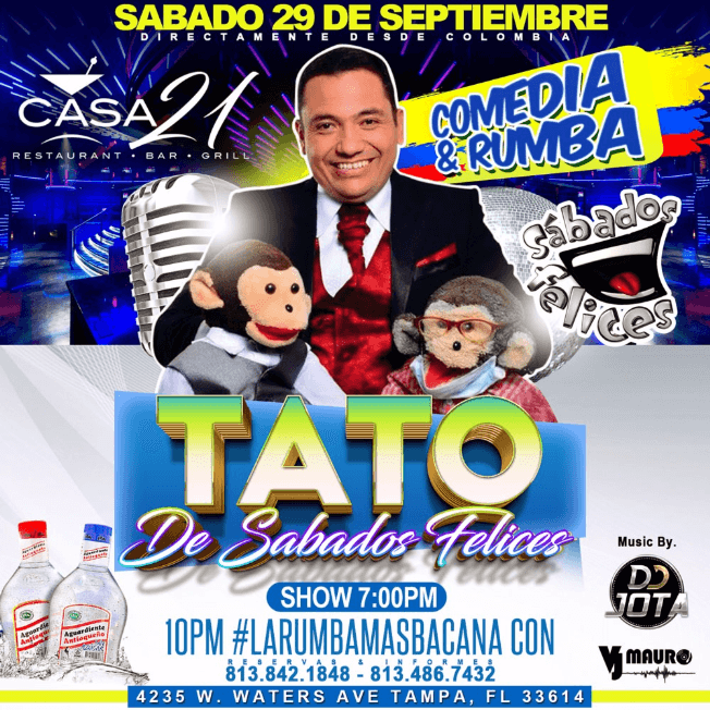 Event - Tato De Sabados Felices En Tampa,FL - Tampa, Florida - September 29, 2018 | concert tickets