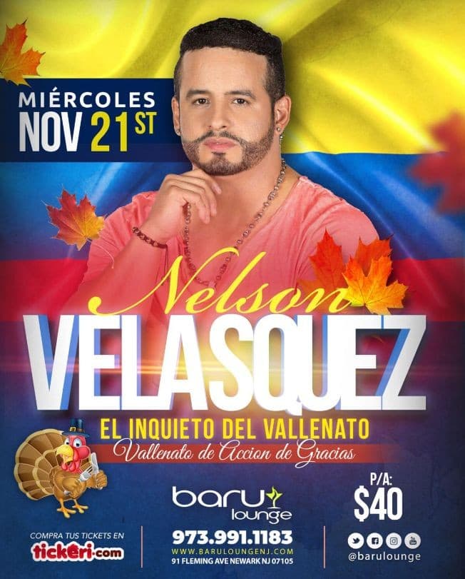 Event - Nelson Velasquez en New Jersey - Newark, New Jersey - 21 de noviembre de 2018 | concert tickets
