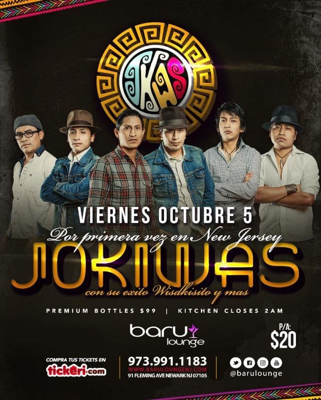 Event - Jokiwas en New Jersey - Newark, New Jersey - 5 de octubre de 2018 | concert tickets
