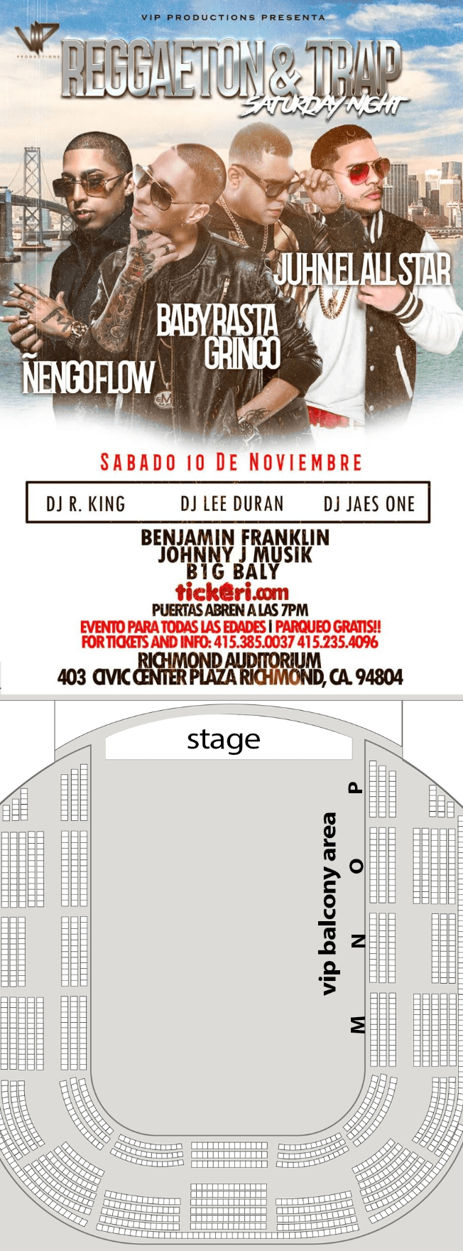 Event - Baby Rasta y Gringo, Nengo Flow y Juhn el all star - Richmond, California - 10 de noviembre de 2018 | concert tickets