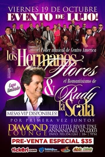 Event - Los Hermanos Flores & Rudy La Scala En Annandale,VA - Annandale, Virginia - October 19, 2018 | concert tickets