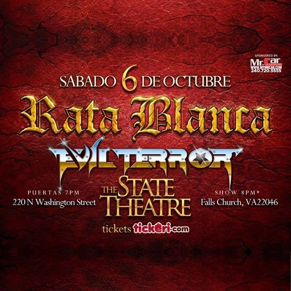 Event - Rata Blanca y Evil Terror - Falls Church, Virginia - October 6, 2018 | concert tickets