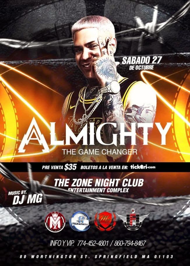 Event - Almighty The Game Changer - Springfield, Massachusetts - 27 de octubre de 2018 | concert tickets