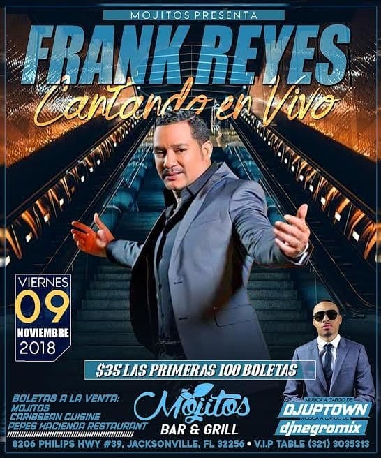 Event - Frank Reyes En Jacksonville,FL - Jacksonville, Florida - November 9, 2018 | concert tickets