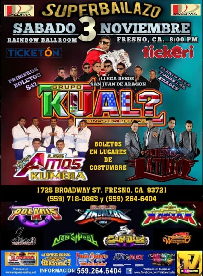 Event - Grupo Kual? en Fresno,CA - Fresno, California - November 3, 2018 | concert tickets