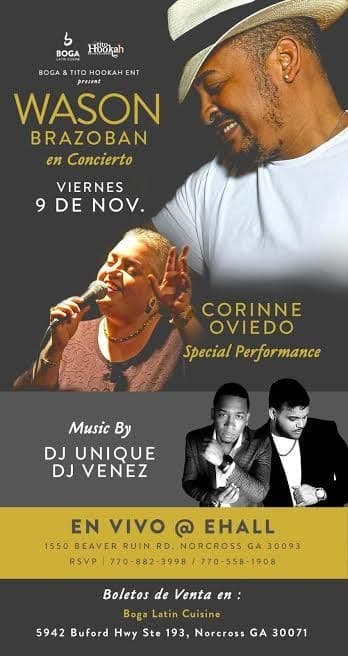 Event - Wason Brazoban & Corinne Oviedo En Norcross,GA - Norcross, Georgia - November 9, 2018 | concert tickets