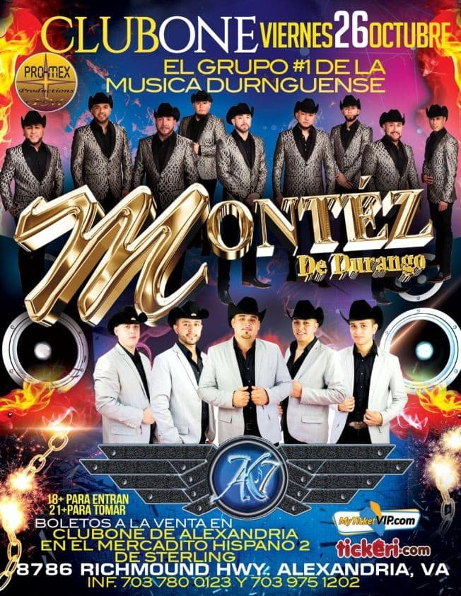 Event - Montez de Durango & AK7 en Alexandria,VA - Alexandria, Virginia - October 26, 2018 | concert tickets
