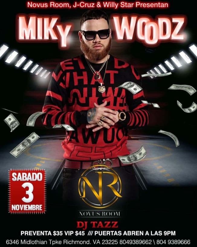 Event - Miky woodz - Richmond, Virginia - November 3, 2018 | concert tickets