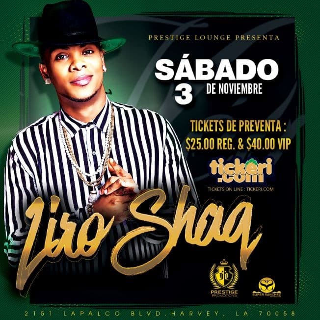 Event - Liro Shaq - Harvey, Louisiana - November 3, 2018 | concert tickets
