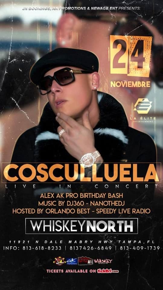 Event - Cosculluela "El Principe" Live In Concert + 3 Artistas Sorpresa - Tampa, Florida - November 24, 2018 | concert tickets