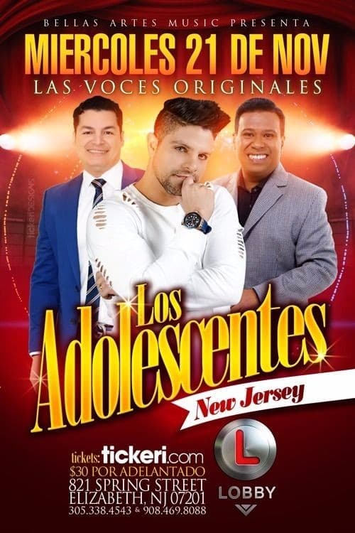 Event - LOS ADOLESCENTES EN CONCIERTO EN ELIZABETH, NJ - Elizabeth, New Jersey - November 21, 2018 | concert tickets