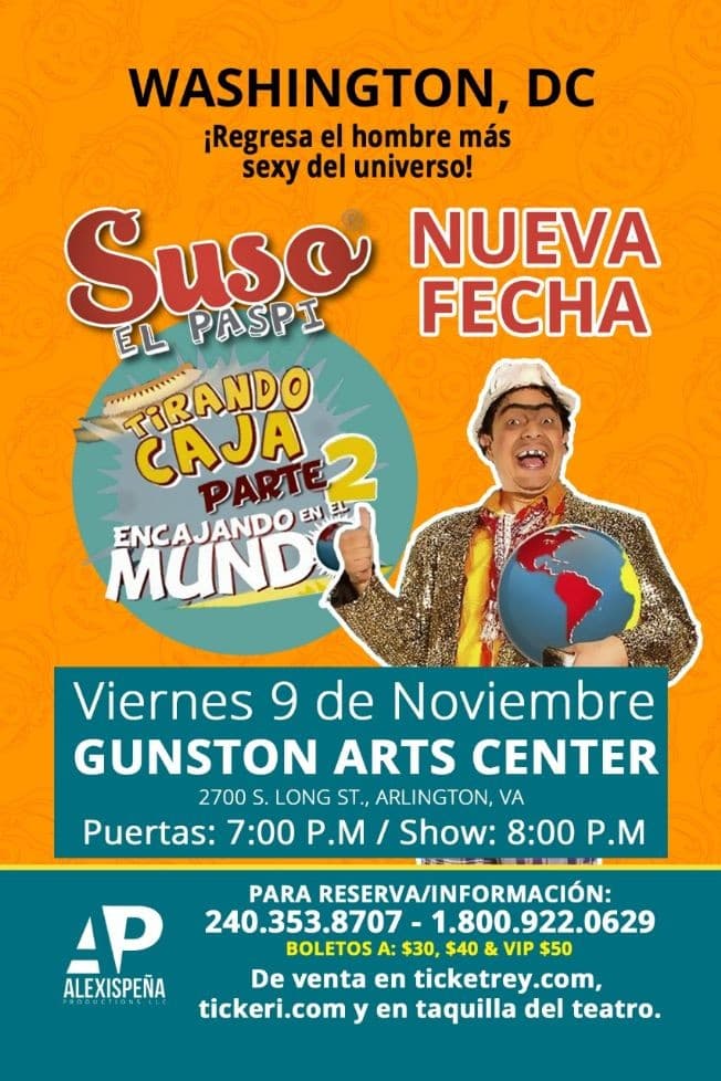 Event - Suso El Paspi - Arlington, Virginia - 9 de noviembre de 2018 | concert tickets