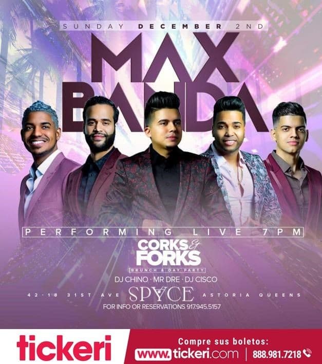 Event - MAX BANDA EN QUEENS, NY - Astoria, New York - December 2, 2018 | concert tickets