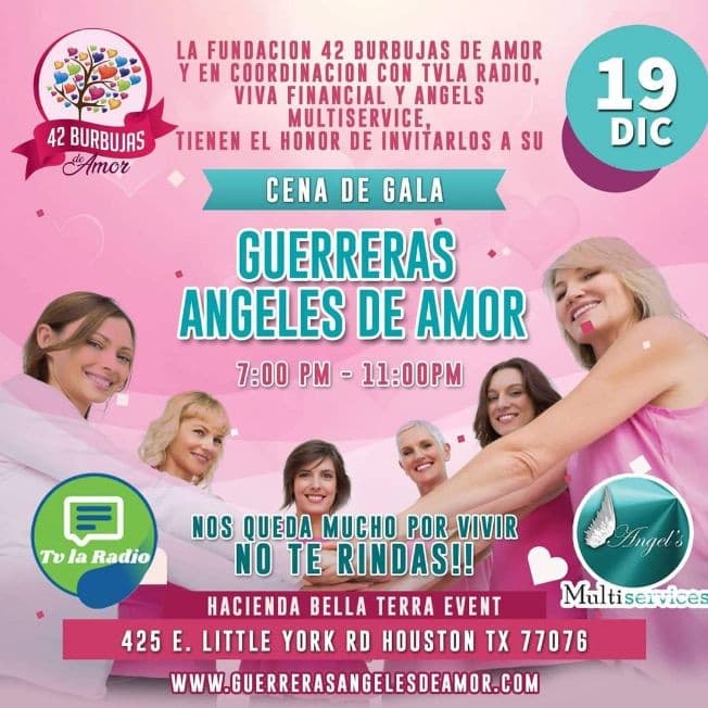 Event - CENA DE GALA " GUERRERAS ANGELES DE AMOR " - Houston, Texas - 19 de diciembre de 2018 | concert tickets