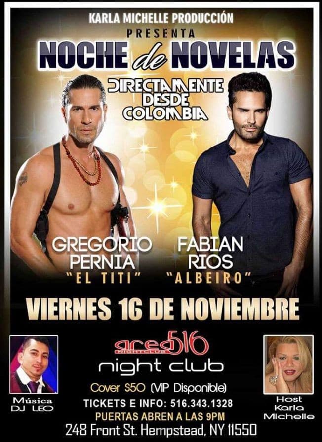 Event - Noche de Novelas con El Titi & Albeiro en Hempstead,NY - Hempstead, New York - November 16, 2018 | concert tickets