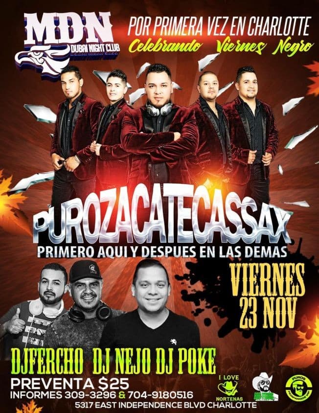 Event - Puro Zacate Cassax en Charlotte,NC - Charlotte, North Carolina - November 23, 2018 | concert tickets