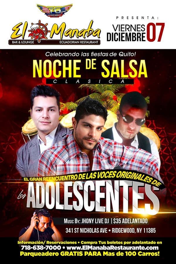 Event - LOS ADOLESCENTES EN CONCIERTO - Ridgewood, New York - December 7, 2018 | concert tickets