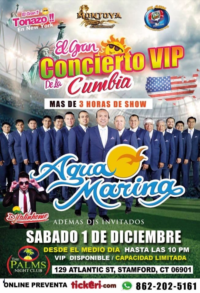 Event - SABADO  VIP CON AGUA MARINA  EN VIVO - Stamford, Connecticut - December 1, 2018 | concert tickets
