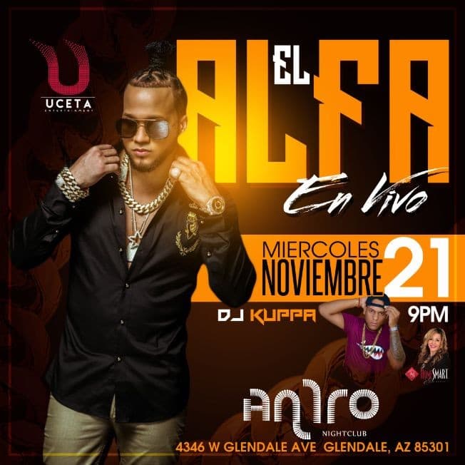 Event - El Alfa en Phoenix,AZ - Glendale, Arizona - November 21, 2018 | concert tickets