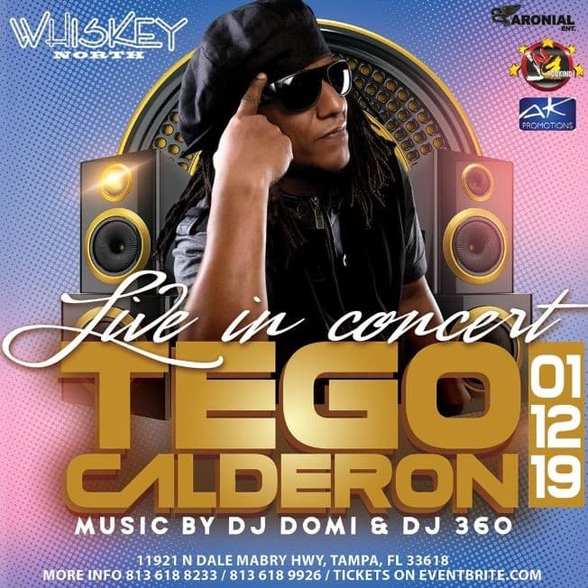Event - Tego Calderon Live In Concert In Tampa First Time In 9 years! - Tampa, Florida - 12 de enero de 2019 | concert tickets