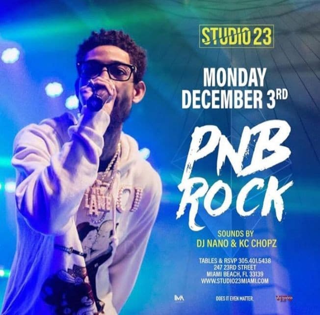 Event - Art Basel Weekend Kickoff PNB Rock Live At Studio 23 - Miami Beach, Florida - December 3, 2018 | concert tickets