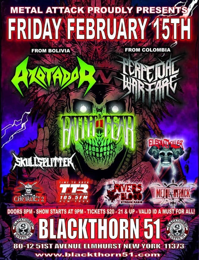 Event - Azotador and Perpetual Warfare live in NYC - elmhurst, New York - February 15, 2019 | concert tickets