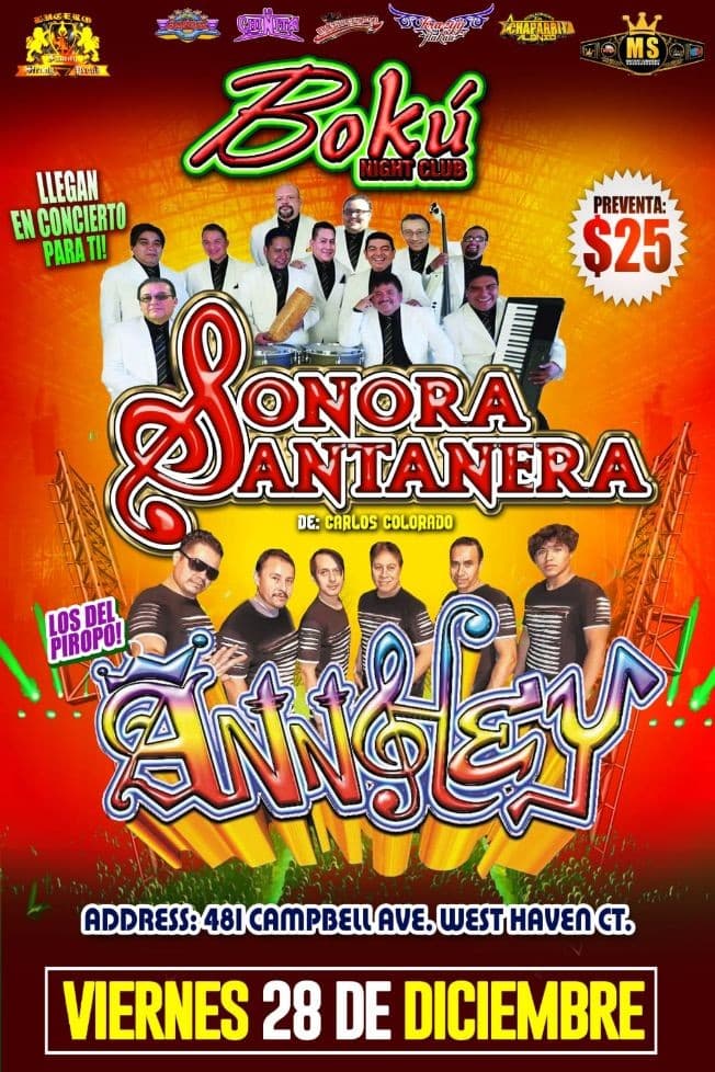 Event - Sonora Santanera & Annhey en West Haven,CT - West Haven, Connecticut - 28 de diciembre de 2018 | concert tickets