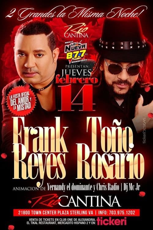 Event - FRANK REYES Y TOÑO ROSARIO EN STERLING,VA - Sterling, Virginia - 14 de febrero de 2019 | concert tickets